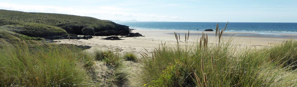 View of Aberffraw bay from the dunes, Ynys Mon.