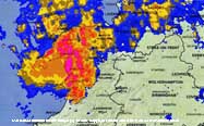 Met Office rainfall radar (c) Crown Copyright at 1830 GMT on 14 Nov 2015.