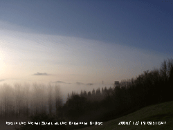 Fog showing orographic waves in the Menai Strait on 19 Dec 2006.