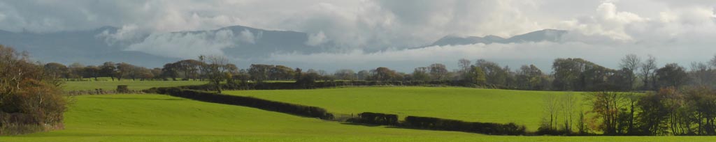 View of Snowdonia Mountains interupted by persistent low clouds.