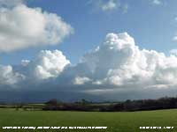 Towering cumulus formed over the Carneddau Mountains.