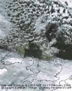 Meteosat image at 12 GMT: Copyright EUMESAT 2005.