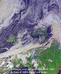 NOAA 18 image at 1223 GMT on 17 September 2007, courtesy of Bernard Burton. 