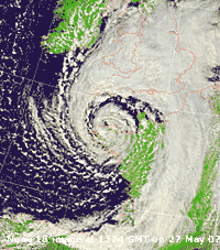 NOAA 18 image at 1324 GMT on 27 May 2007, courtesy of Bernard Burton. 