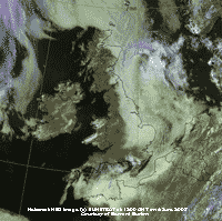 Meteosat MSG image (c) EUMESAT at 12 GMT on 6 June 2007 courtesy Bernard Burton.