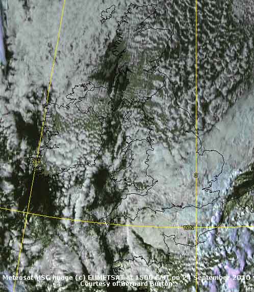 Meteosat MSG image (c) EUMETSAT at 1500 GMT on 24 September 2010, courtesy Bernard Burton.